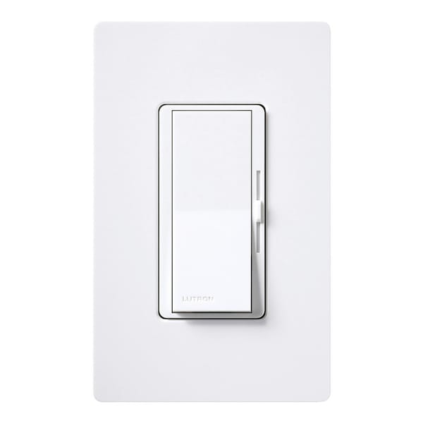 Lutron Diva 1.5 amps Single Pole Rocker Fan Control White 1 pk